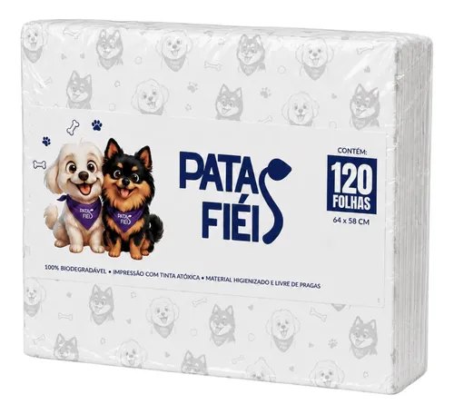 Jornal Pet Biodegradável 2kg 120f - Patas Fiéis Branco 2kg (capacidade De Absorção)